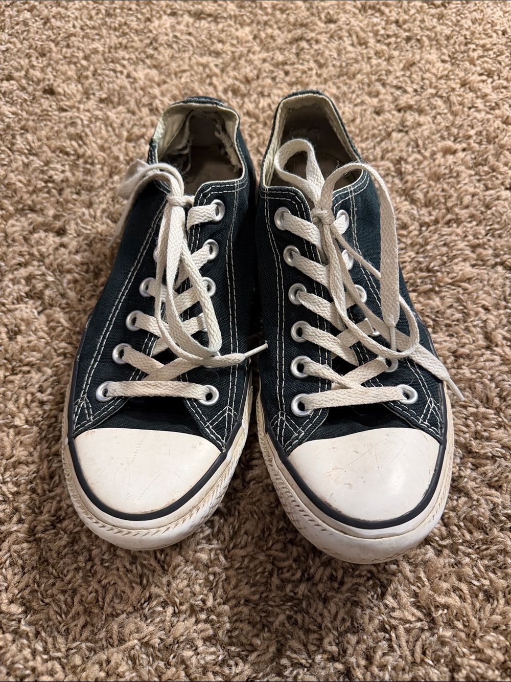 Converse Black Canvas Low-Top Sneakers with White Accents